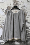 AVIVA JIFEI XUE 25 Autumn/Winter Round Neck Layered Balloon Top/Skirt AJX-FW25-RNLBT-DMCWD-Dove Microcheck Top (FW25-RNLBT)